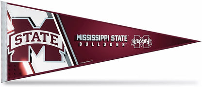 Mississippi State University Bulldogs Soft Felt Pennant, 12x30 Inch, Easy To Hang