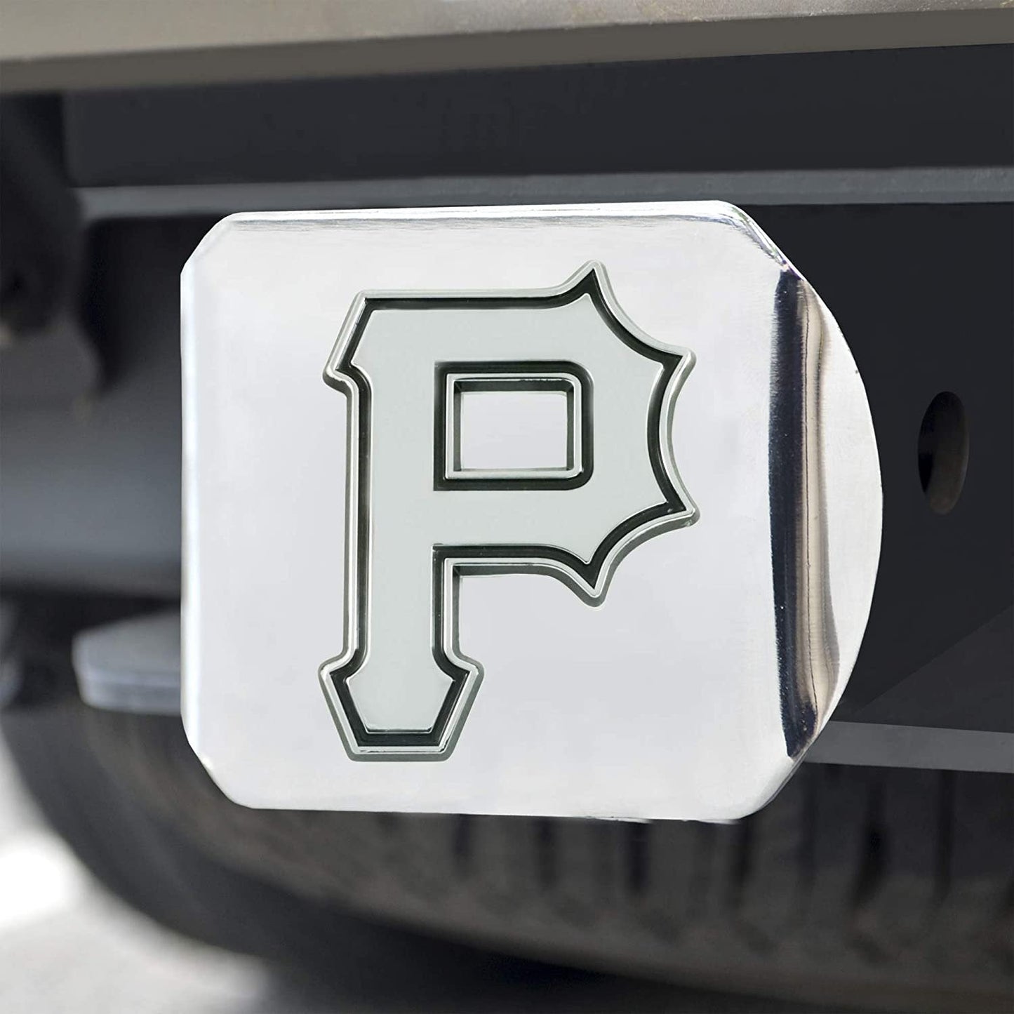 Pittsburgh Pirates Hitch Cover Solid Metal with Raised Chrome Metal Emblem 2" Square Type III