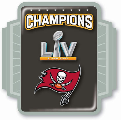 Tampa Bay Buccaneers Super Bowl LV Champions Metal Lapel Pin Hat Football Stadium Design Logo