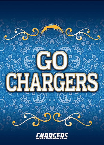 Los Angeles Chargers Premium Double Sided Garden Flag Banner, 13x18 Inch, Display Pole Sold Separately