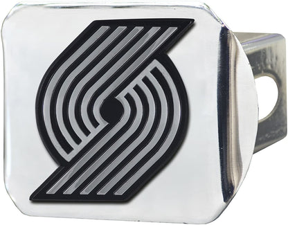 Portland Trail Blazers Hitch Cover Solid Metal with Raised Chrome Metal Emblem 2" Square Type III