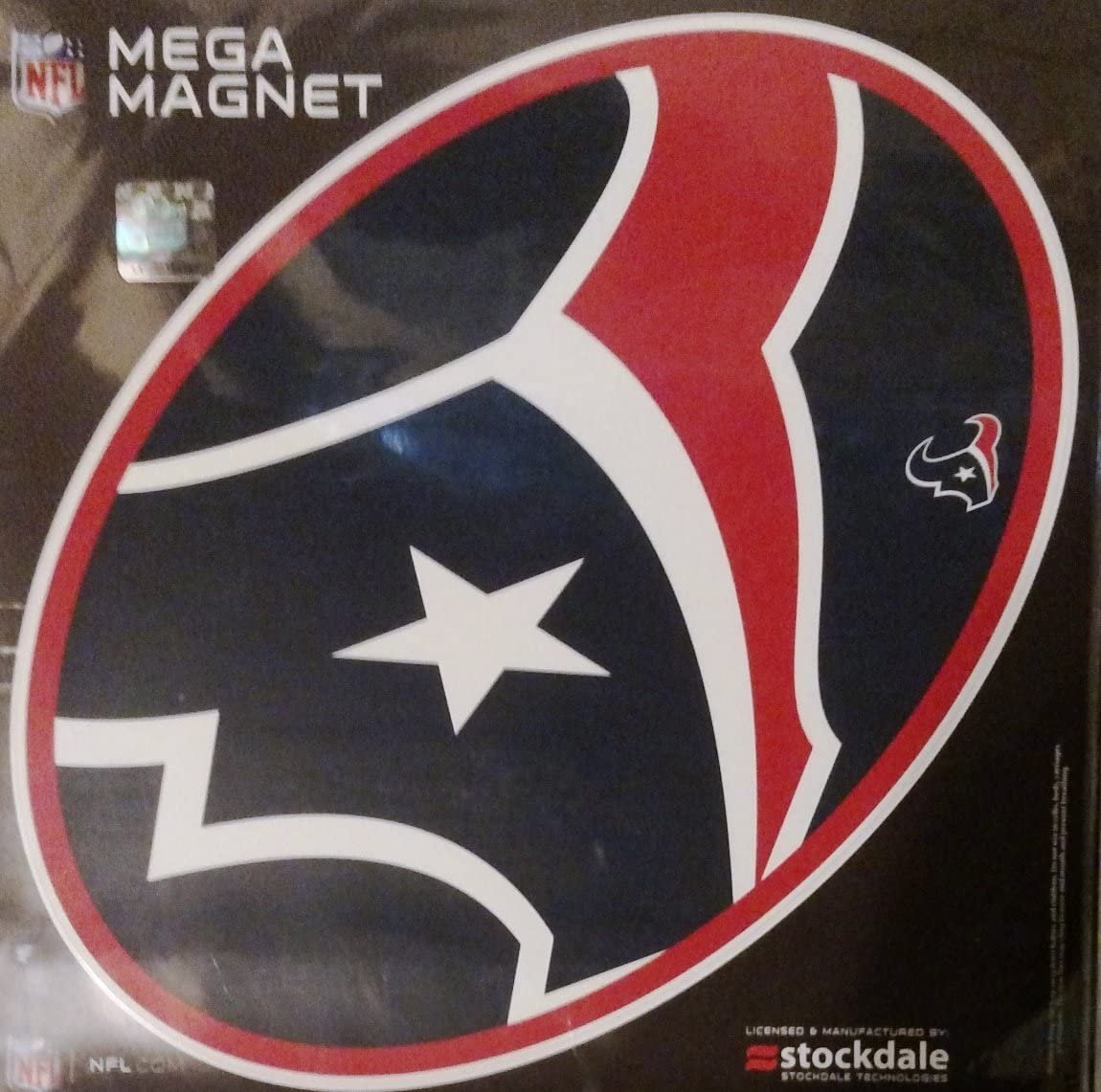 Houston Texans MEGA Style Logo 12" Magnet Heavy Duty Auto Home NFL Football