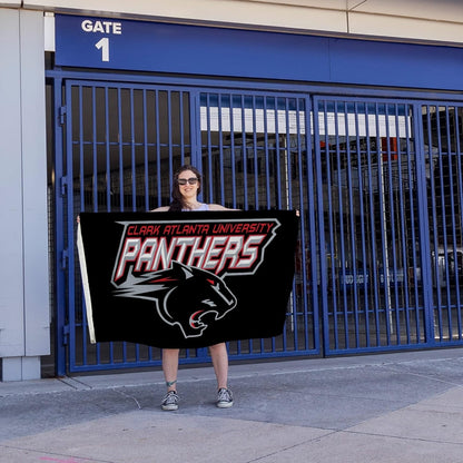 Clark Atlanta University Panthers 3x5 Foot Flag Banner, D Logo Design, Single Sided, Metal Grommets