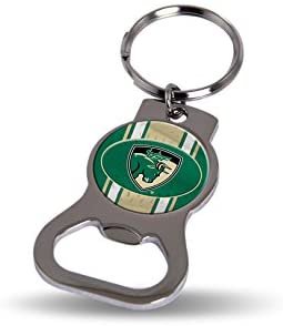University of South Florida USF Bulls Premium Solid Metal Bottle Opener Keychain, Silver Key Ring, Team Logo