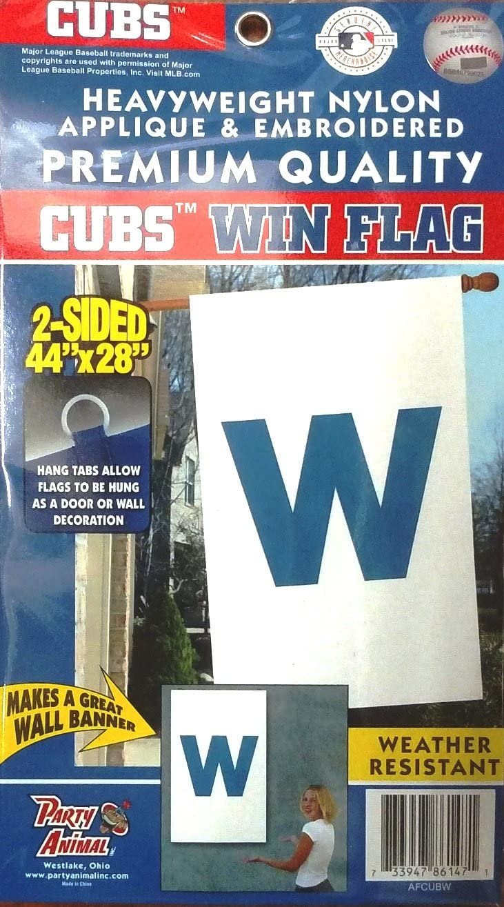 Chicago Cubs Premium 2-Sided House Banner Flag, 28x44 Inch, Embroidered Applique