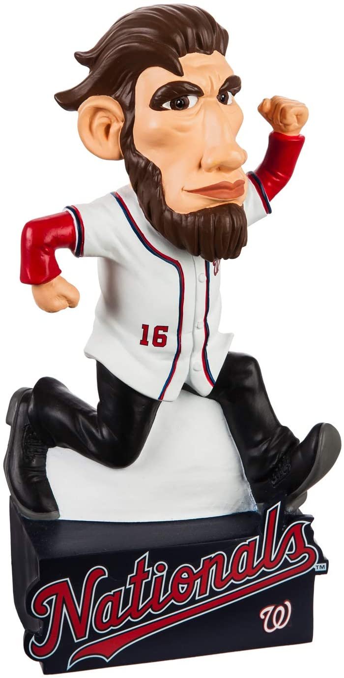 Washington Nationals Abraham Lincoln Team Mascot Garden Statue, Hand Painted Resin, 12 Inch, Indoor Outdoor Decorative Sports Mascot, Officially Licensed