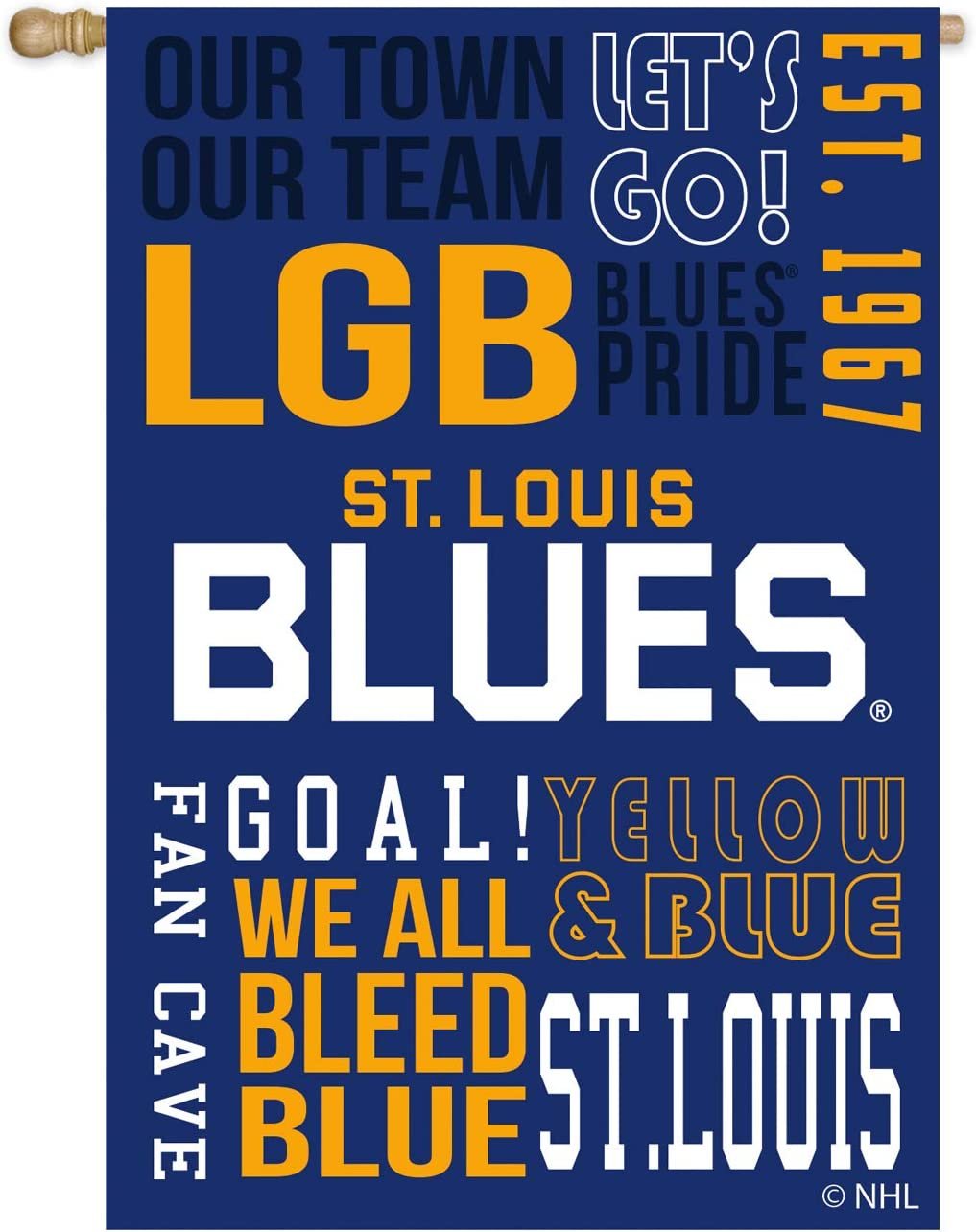 St Louis Blues Premium Double Sided Banner Flag 28x44 Inch Fan Rules Design Indoor Outdoor