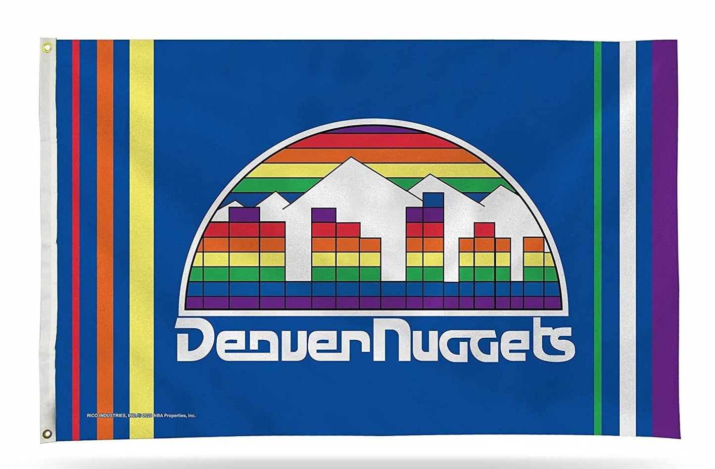Denver Nuggets Premium 3x5 Feet Flag Banner, Retro Logo, Metal Grommets, Outdoor Indoor, Single Sided