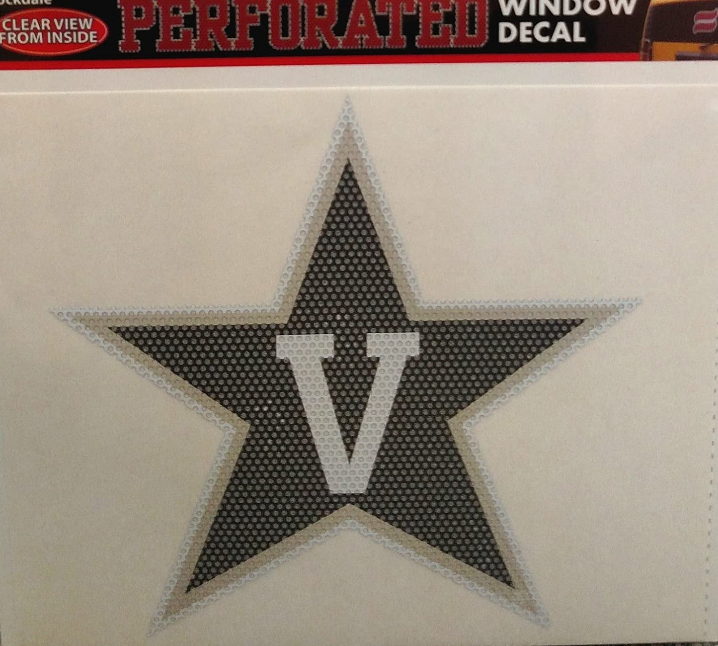 Vanderbilt University Commodores 8 Inch Perforated Window Film One Way Vision