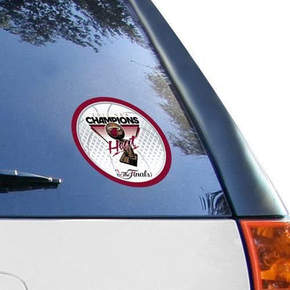 Miami Heat 2012 NBA Champions 4 Inch Round Sticker Decal, Flat Vinyl, Full Adhesive Backing