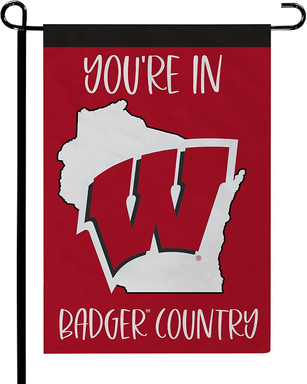 University of Wisconsin Badgers Double Sided Garden Flag Banner 12x18 Inch Country Design