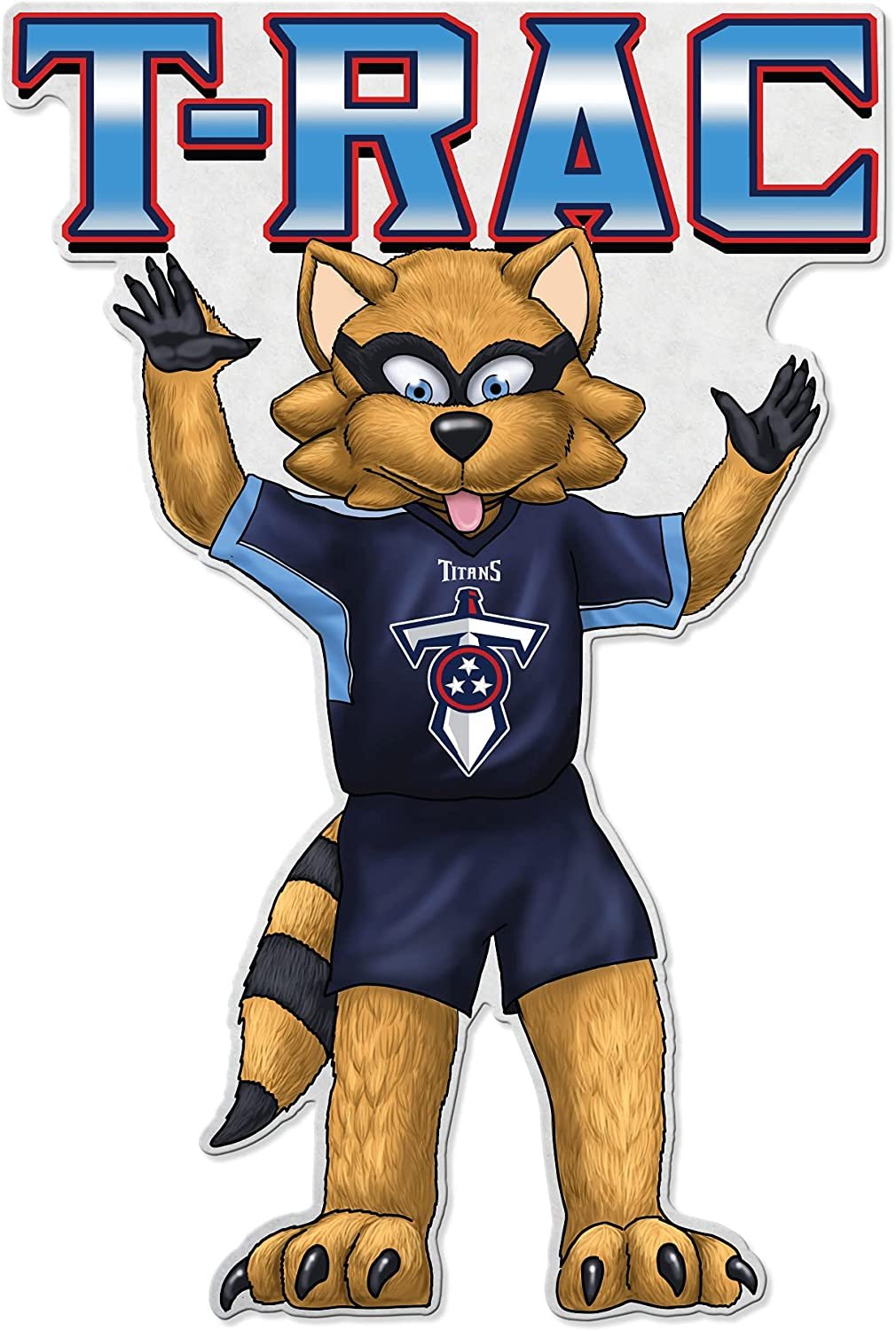 Tennessee Titans Soft Felt Pennant, Mascot Design, Shape Cut, 18 Inch, Easy To Hang
