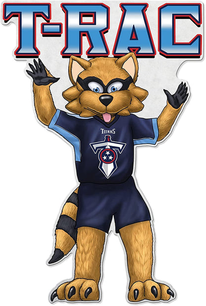 Tennessee Titans Soft Felt Pennant, Mascot Design, Shape Cut, 18 Inch, Easy To Hang
