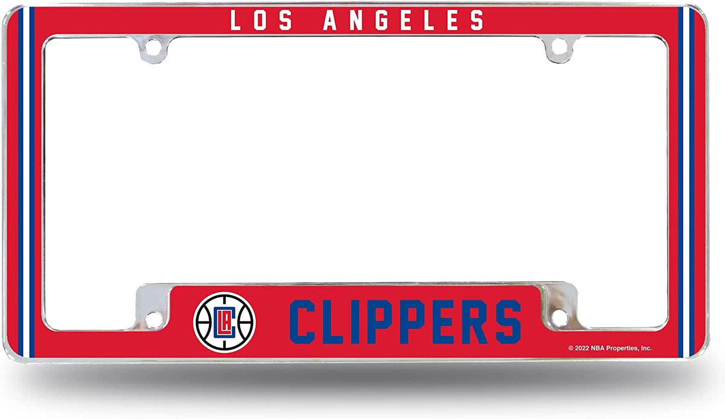 Los Angeles Clippers Metal License Plate Frame Chrome Tag Cover Alternate Design 6x12 Inch