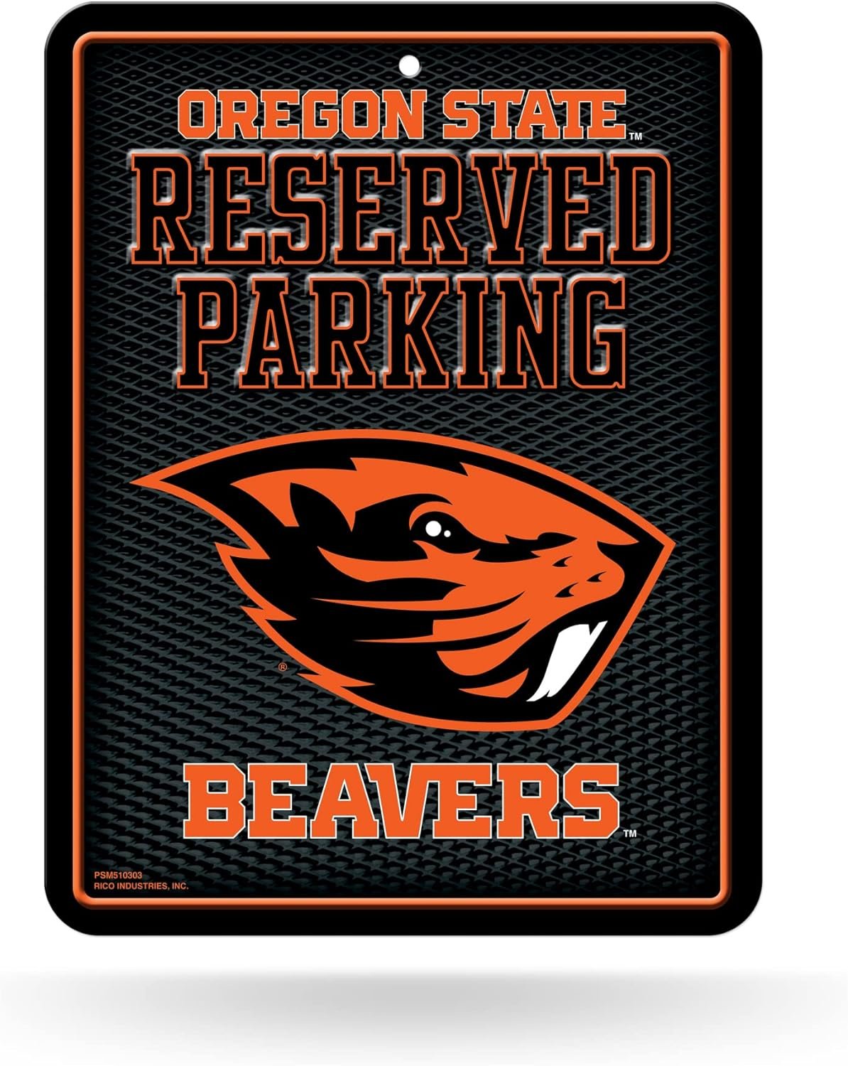 Oregon State University Beavers Metal Parking Sign, Reserved, 8.5 x 11 Inch, High Resolution