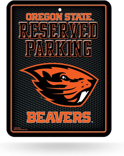 Oregon State University Beavers Metal Parking Sign, Reserved, 8.5 x 11 Inch, High Resolution