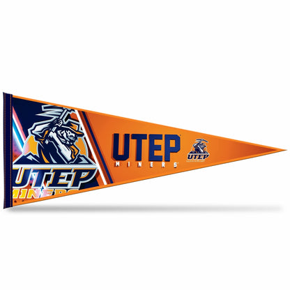 University of Texas El Paso Miners UTEP 12x30 Inch Pennant, Soft Felt, Easy to Hang