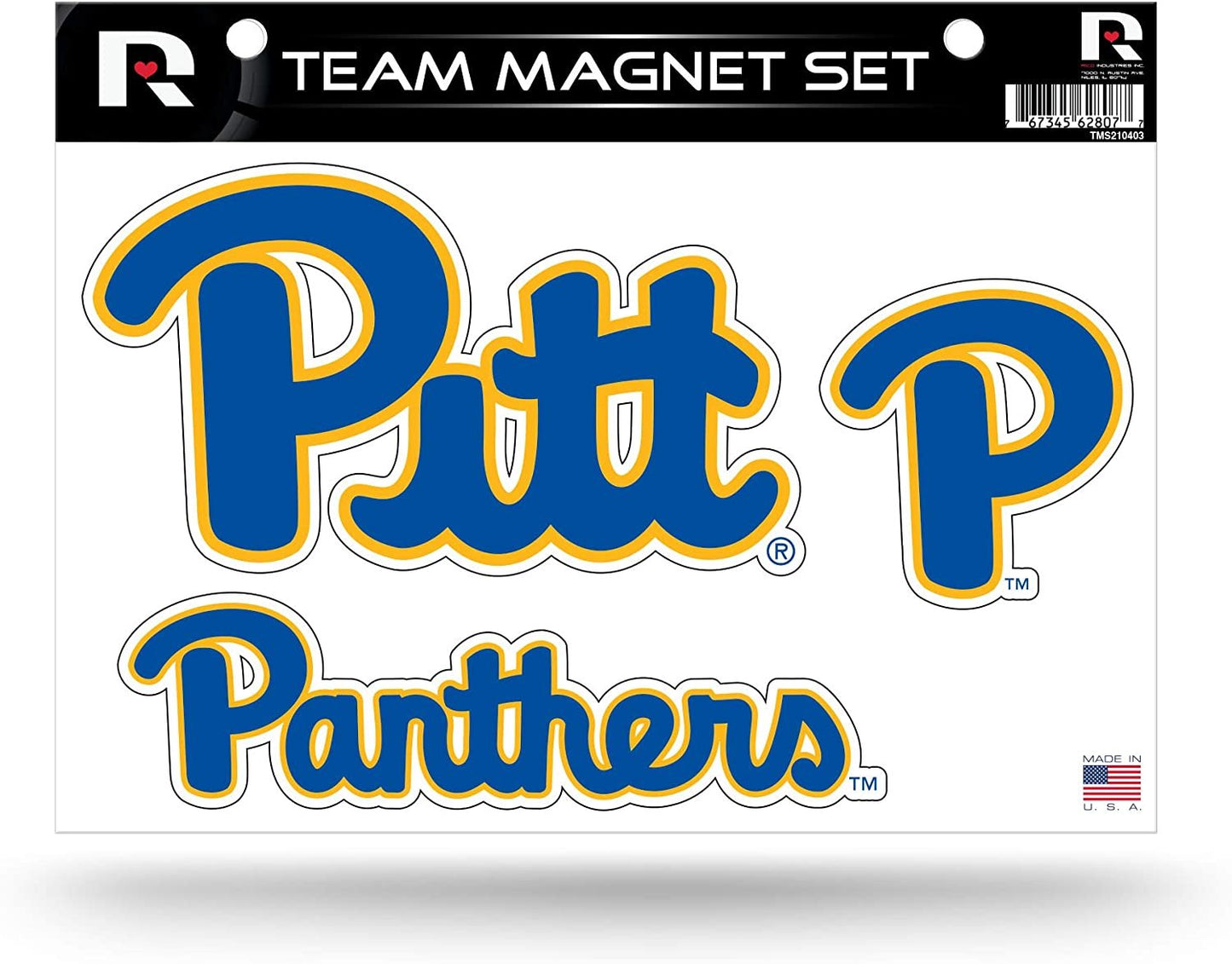 Pittsburgh Panthers Pitt Multi Magnet Sheet Shape Cut 8x11 Inch University of