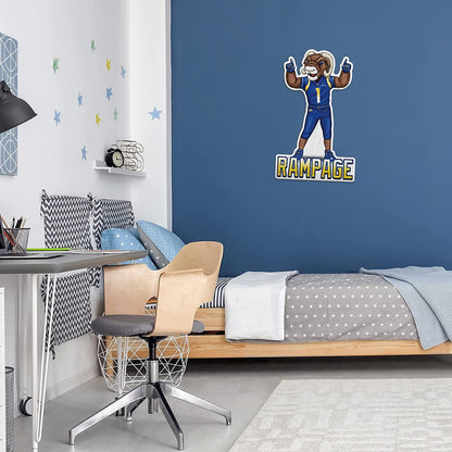 Los Angeles Rams Shape Cut Mascot Pennant 18 Inch Soft Felt Material