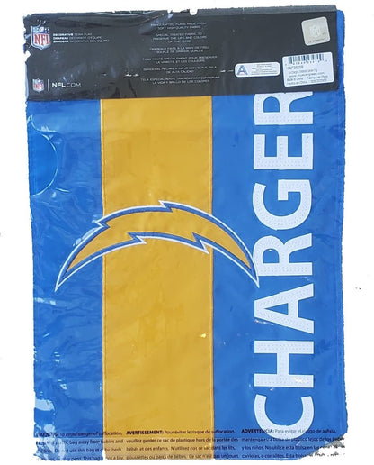 Los Angeles Chargers Garden Flag Banner 2-Sided Embroidered Applique 12.5x18 Inch