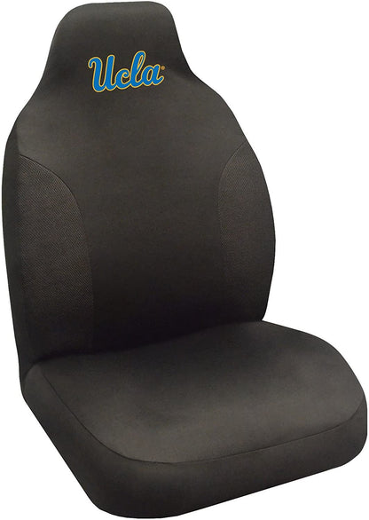 UCLA Bruins Premium Embroidered Black Auto Bucket Seat Cover, 48x20 Inch, Elastic
