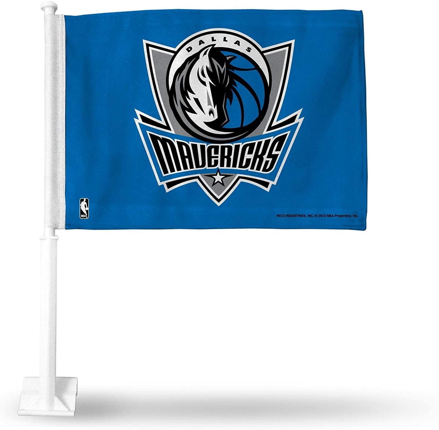 Dallas Mavericks Premium Double Sided Car Flag Banner, Includes Plastic Display Pole