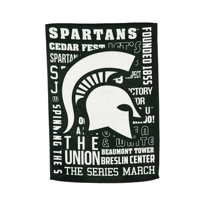 Michigan State University Spartans Premium Double Sided Garden Flag Banner, Fan Rules Design, 13x18 Inch, Display Stand Sold Seperately, Officially Licensed