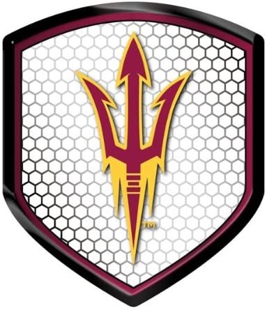 Arizona State University Sun Devils High Intensity Reflector, Shield Shape, Raised Decal Sticker, 2.5x3.5 Inch, Home or Auto, Full Adhesive Backing