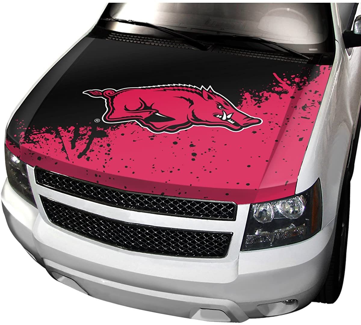 University of Arkansas Razorbacks Premium Auto Hood Cover, One Size, One Color