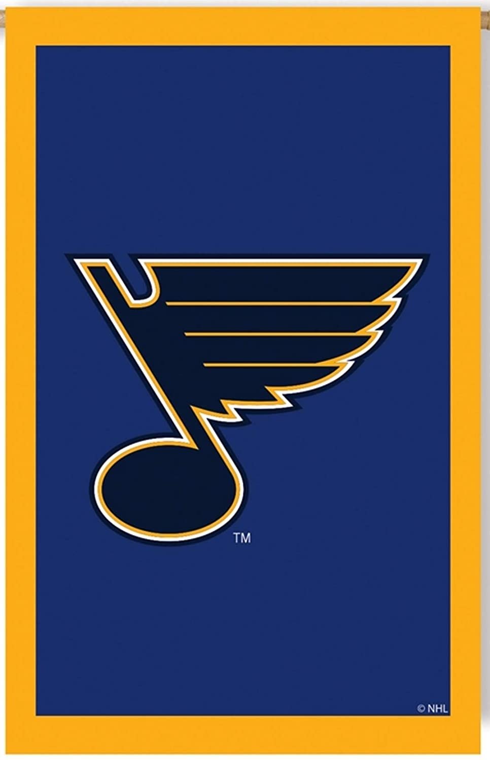 St Louis Blues Premium Double Sided House Flag Banner, Embroidered Applique, 28x44 Inch, Display Pole Sold Separately