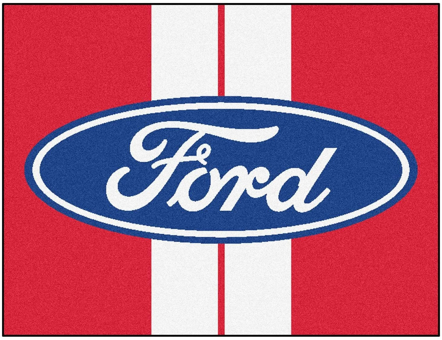 Ford Logo Floor Mat Area Rug, 20x30 Inch, Nylon, Anti-Skid Backing