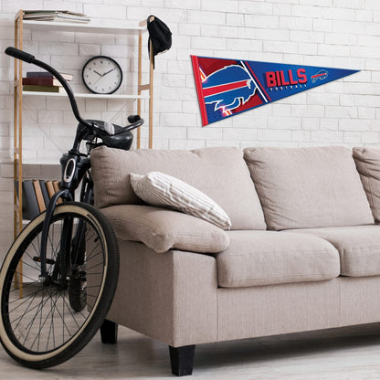 Buffalo Bills Primary 12" x 30" Felt Wall Décor Pennant - Great for Home/Bed Room/Man Cave Décor