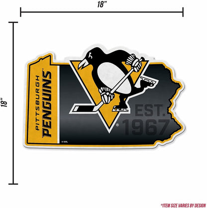 Pittsburgh Penguins 18" State Shape Pennant Soft Felt