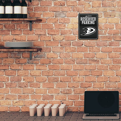 Anaheim Ducks Metal Parking Sign, Carbon Fiber Design 8.5x11 Inch