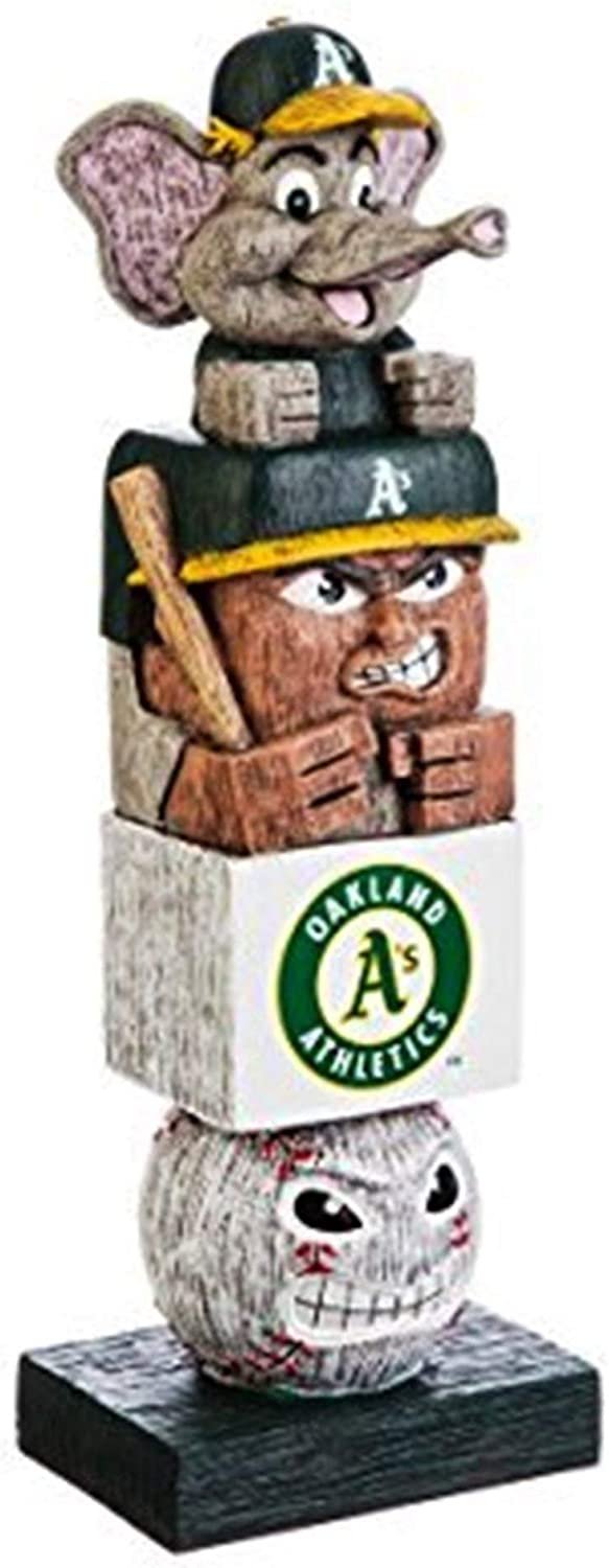 Oakland Athletics A's Tiki Totem Pole 16" Outdoor Home Garden Statue Decoration Baseball
