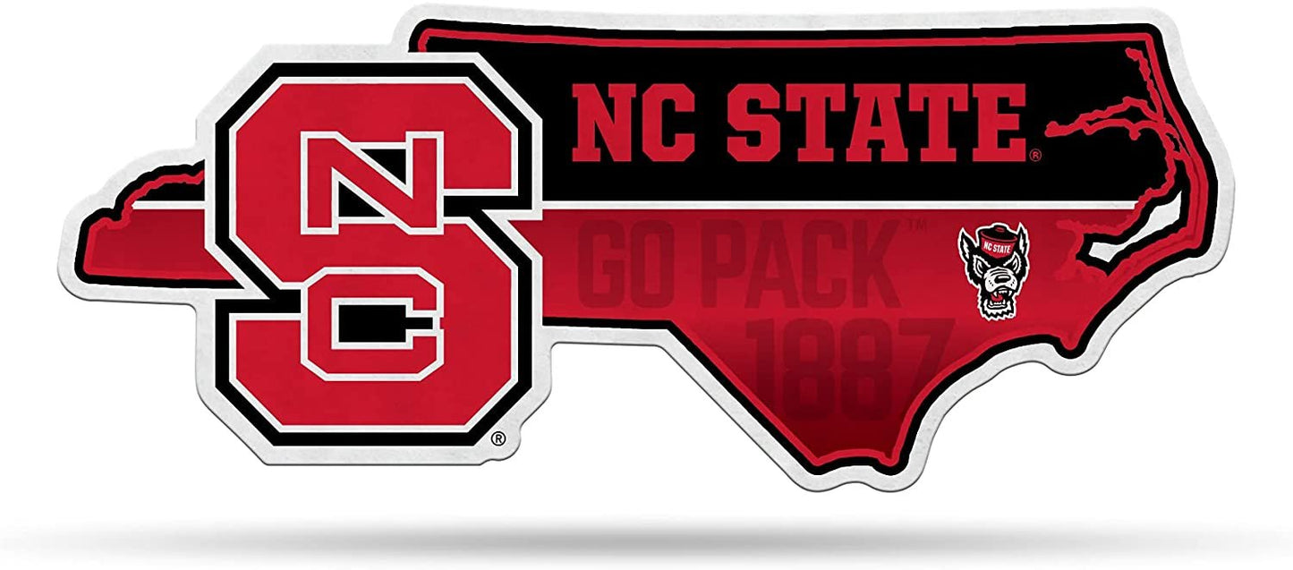 North Carolina State University Wolfpack 18 Inch Soft Felt Pennant, State Shape