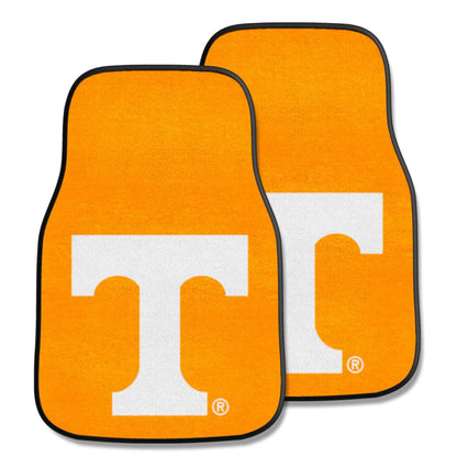 University of Tennessee Volunteers 2-Piece Vehicle Carpet Mat Set, Front Row Automotive Floor Mats, Non-Slip Backing, 18x27 Inch Each, Team Colors, Officially Licensed