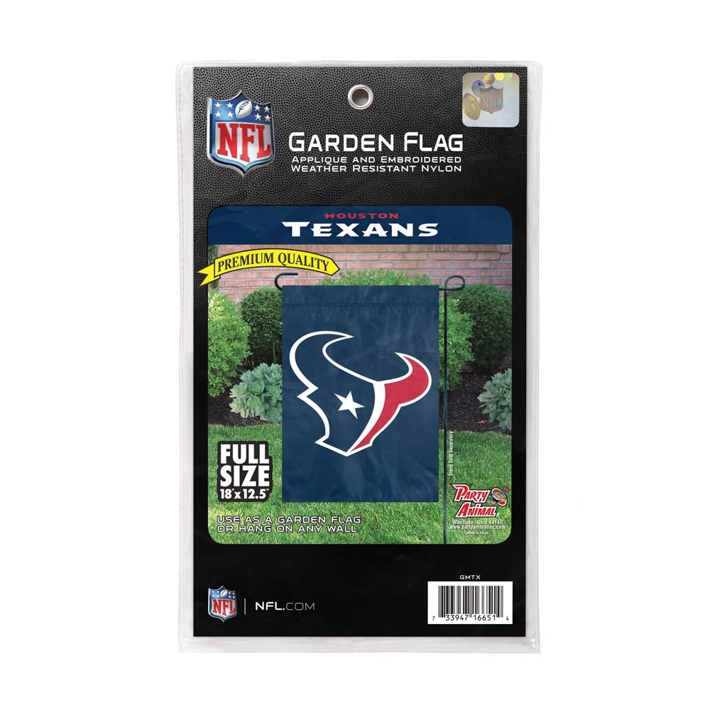 Houston Texans Premium Garden Flag Banner, 12.5x18 Inch, Embroidered Applique, Nylon