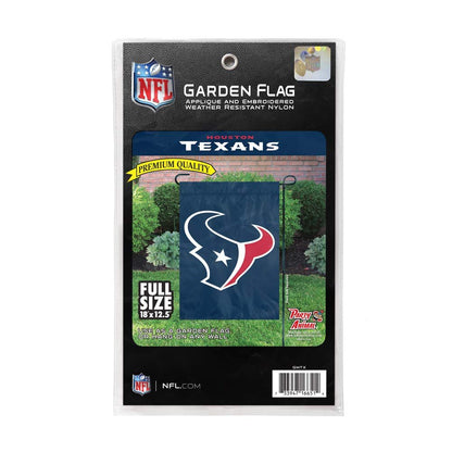 Houston Texans Premium Garden Flag Banner, 12.5x18 Inch, Embroidered Applique, Nylon
