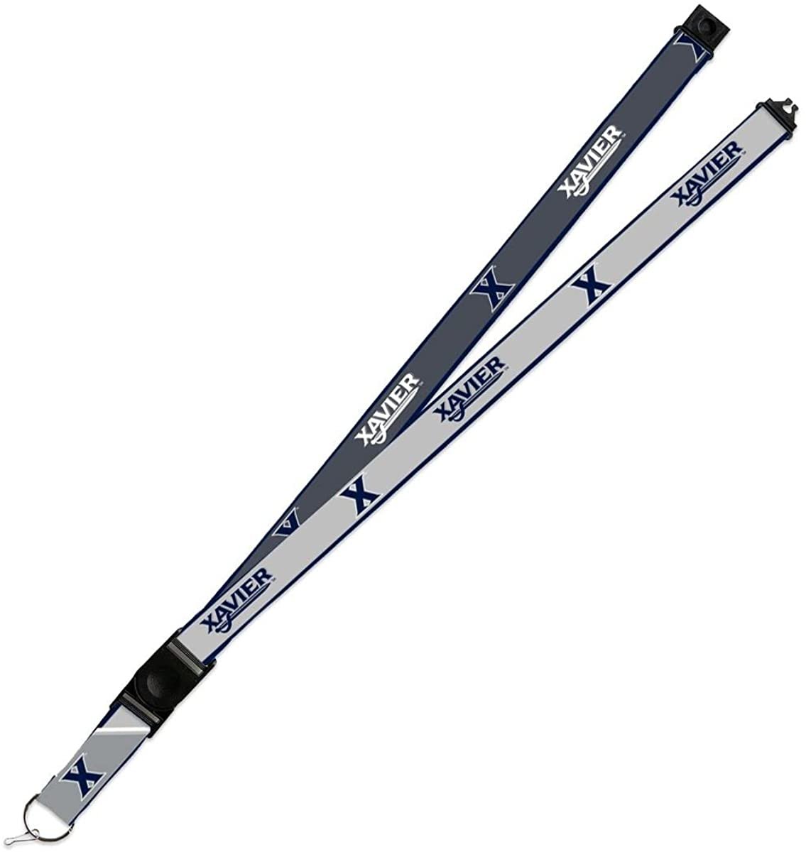 Xavier Musketeers Lanyard Keychain 2-sided Breakaway Clip GRAY University of