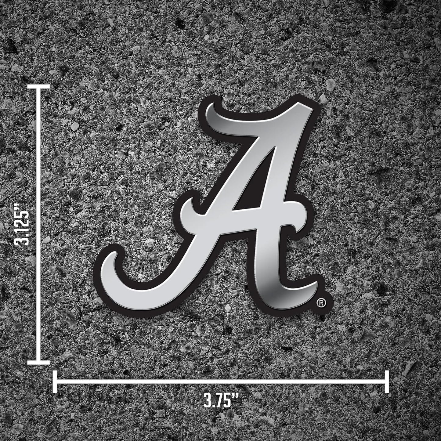 Southern Illinois University Salukis Auto Emblem, Silver Chrome Color, Raised Molded Plastic, 3.5 Inch, Adhesive Tape Backing