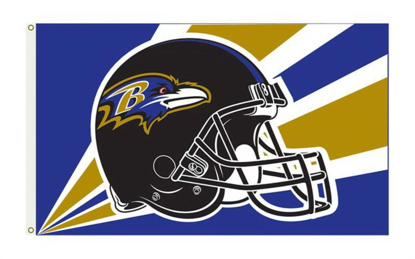 Baltimore Ravens Premium 3x5 Feet Flag Banner, Helmet Design, Metal Grommets, Outdoor Use, Single Sided