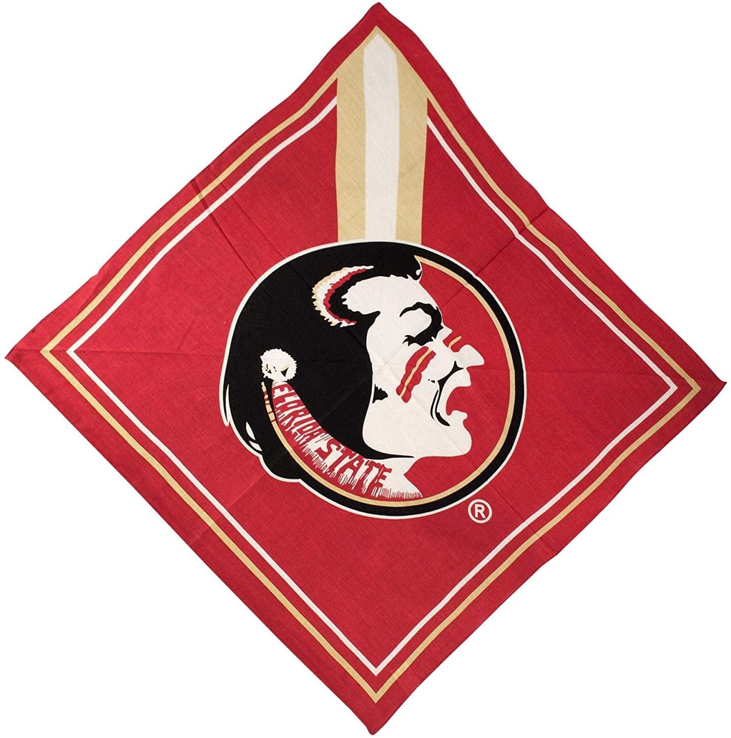 Florida State University Seminoles Bandana, Traditional Design, 21x21 Inch