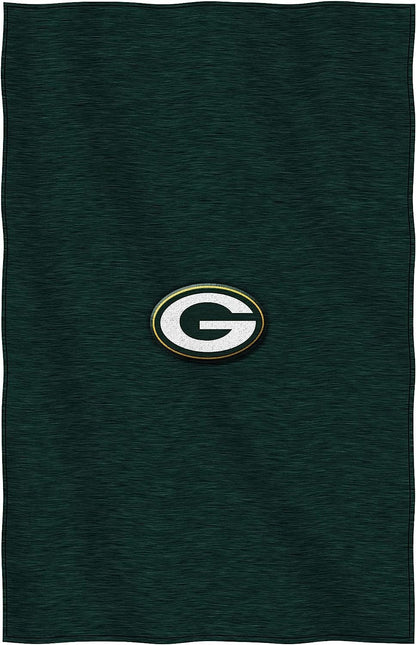 Green Bay Packers Throw Blanket, Sweatshirt Design, Embroidered Logo, Dominate Style, 54x84 Inch