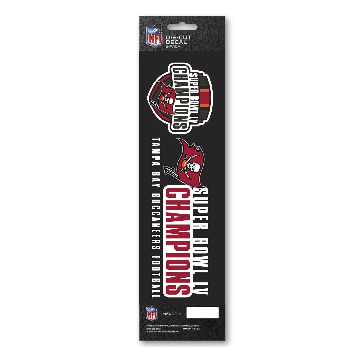 Tampa Bay Buccaneers 2021 Super Bowl LV Champions 2-Piece Decal Sticker Set