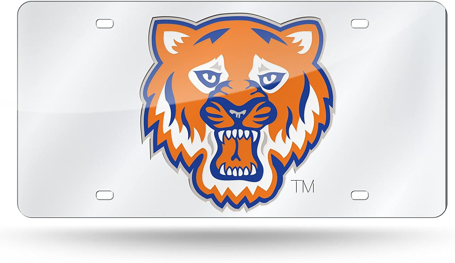 Sam Houston State University Bearkats Laser Cut Tag License Plate, Mirrored Acrylic Inlaid, 12x6 Inch