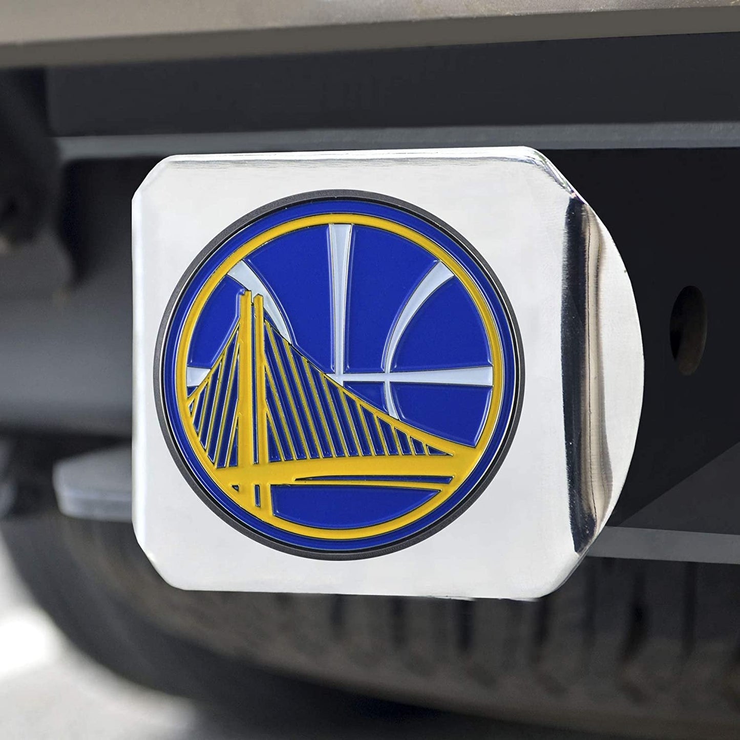 Golden State Warriors Solid Metal Hitch Cover with Metal Emblem 2 Inch Square Type III