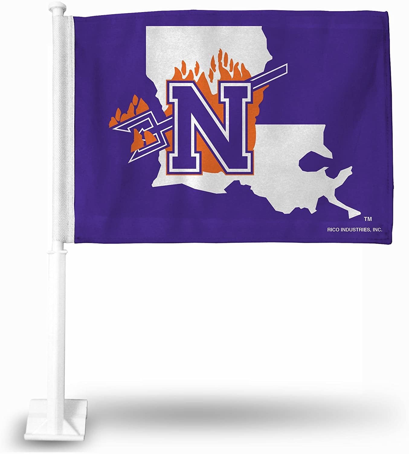 Northwestern State University Demons Car Flag with Pole