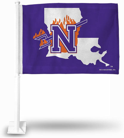 Northwestern State University Demons Car Flag with Pole