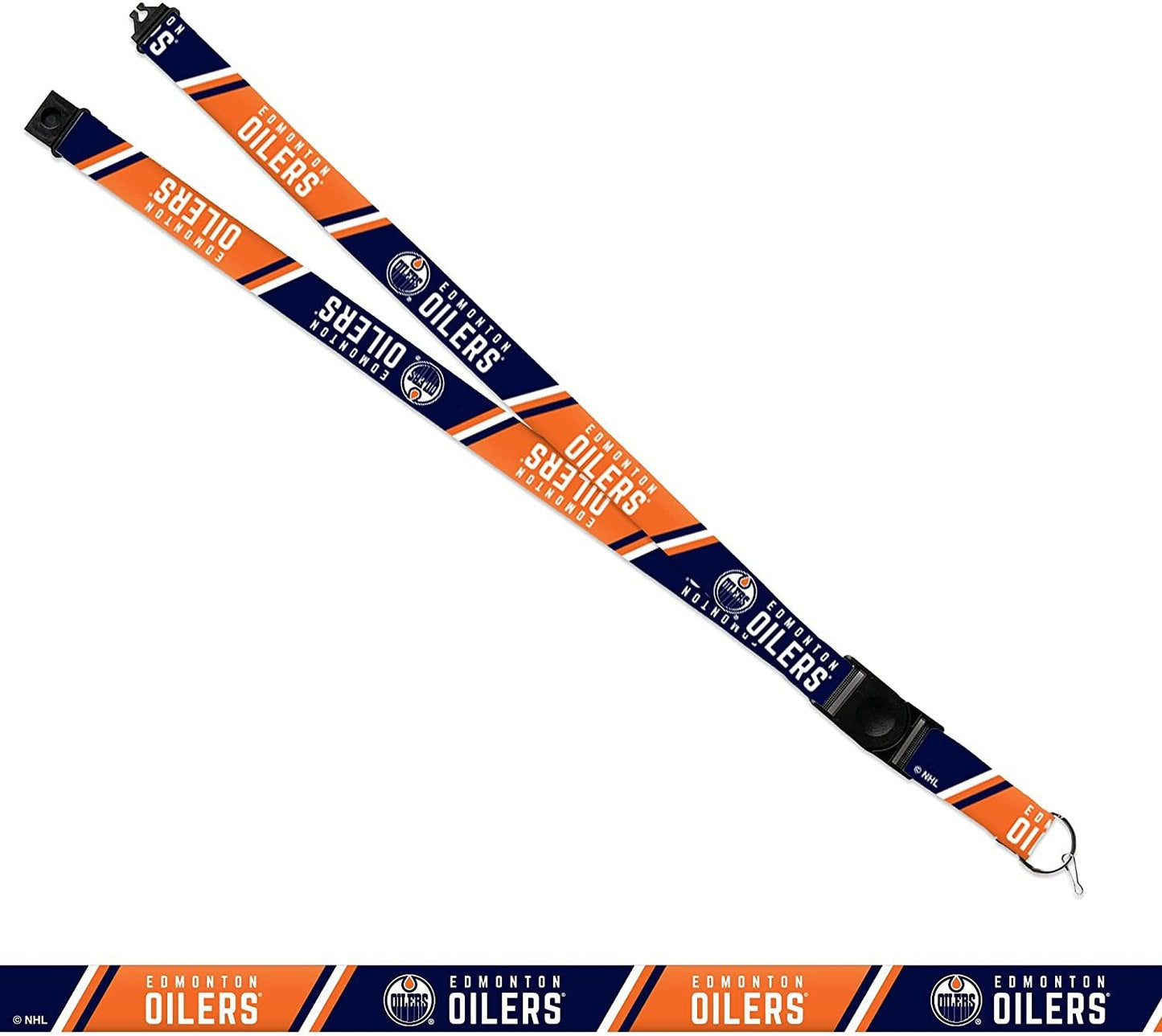 Edmonton Oilers Lanyard Keychain Safety Breakaway Double Sided